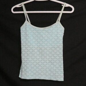 Unbranded | P2P 12 inches measured | Light Blue Lace Spaghetti Strap Top